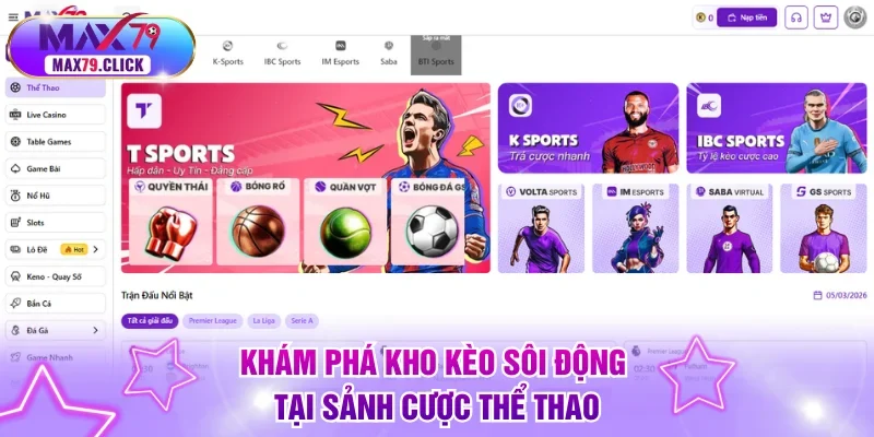 Khám phá kho kèo sôi động tại sảnh cược Thể thao